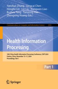 Book Cover for Health Information Processing Part I by China Conference on China Health Information Processing