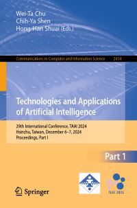 Book Cover for Technologies and Applications of Artificial Intelligence Part I by International Conference on Technologies and Applications of Artificial Intelligence