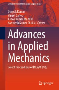Book Cover for Advances in Applied Mechanics by Indian Conference on Applied Mechanics