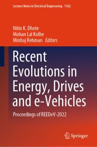 Book Cover for Recent Evolutions in Energy, Drives and E-Vehicles by Drives and eVehicles International Conference on Recent Evolutions in Energy