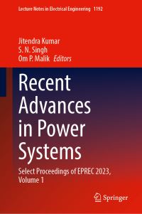 Book Cover for Recent Advances in Power Systems Volume 1 by EPREC Conference
