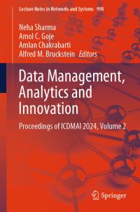 Book Cover for Data Management, Analytics and Innovation by Neha Sharma, Amol C Goje, Amlan Chakrabarti, Alfred M Bruckstein