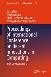 Book Cover for Proceedings of International Conference on Recent Innovations in Computing Volume 2 by ICRIC Conference, India Central University of Jammu