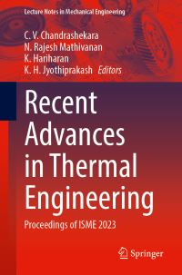 Book Cover for Recent Advances in Thermal Engineering by ISME Conference on Mechanical Engineering