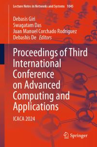 Book Cover for Proceedings of Third International Conference on Advanced Computing and Applications by International Conference on Advanced Computing and Applications