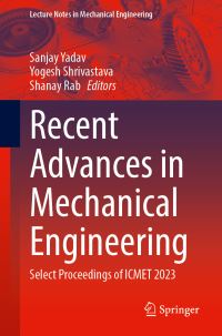 Book Cover for Recent Advances in Mechanical Engineering by International Conference on Mechanical and Energy Technologies