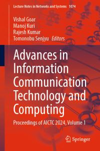 Book Cover for Advances in Information Communication Technology and Computing Volume 1 by International Conference on Advances in Information Communication Technology and Computing