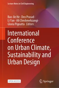 Book Cover for International Conference on Urban Climate, Sustainability and Urban Design by BaoJie He, Deo Prasad, Li Yan, Ali Cheshmehzangi, Gloria Pignatta