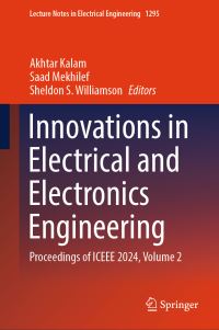 Book Cover for Innovations in Electrical and Electronics Engineering Volume 2 by International Conference on Electrical and Electronics Engineering, Swinburne University of Technology