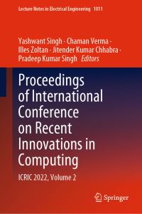 Book Cover for Proceedings of International Conference on Recent Innovations in Computing Volume 2 by ICRIC Conference, Central University of Jammu