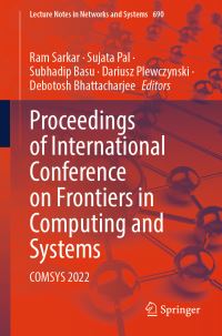 Book Cover for Proceedings of International Conference on Frontiers in Computing and Systems by International Conference on Frontiers in Computing and Systems, Indian Institute of Technology Ropar