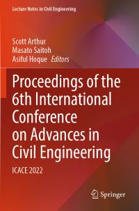Book Cover for Proceedings of the 6th International Conference on Advances in Civil Engineering by International Conference on Advances in Civil Engineering