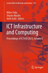 Book Cover for ICT Infrastructure and Computing Volume 3 by International Conference on Infrastructure and Computing for Sustainable Development