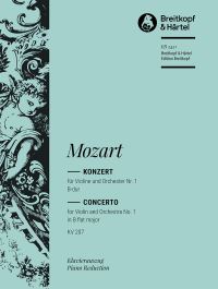 Book Cover for Violin Concerto [No. 1] in Bb Major K. 207 by Wolfgang Amadeus Mozart