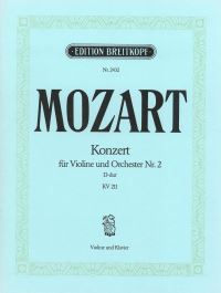 Book Cover for Violin Concerto [No. 2] in D Major K. 211 by Wolfgang Amadeus Mozart