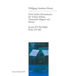 Book Cover for 2 Easy Divertimenti by Wolfgang Amadeus Mozart