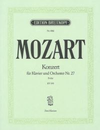 Book Cover for Piano Concerto [No. 27] in Bb Major K. 595 by Wolfgang Amadeus Mozart