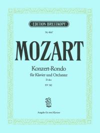 Book Cover for Concert Rondo in D Major K. 382 by Wolfgang Amadeus Mozart