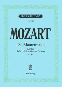 Book Cover for Die Maurerfreude in Eb Major K. 471 by Wolfgang Amadeus Mozart