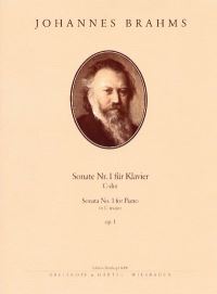 Book Cover for Sonata No. 1 in C Major Op. 1 by Johannes Brahms