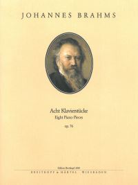 Book Cover for 8 Piano Pieces Op. 76 by Johannes Brahms