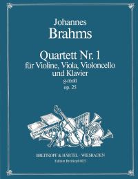 Book Cover for Piano Quartet No. 1 in G Minor Op. 25 by Johannes Brahms
