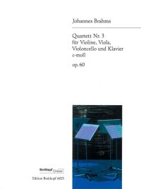 Book Cover for Piano Quartet No. 3 in C Minor Op. 60 by Johannes Brahms