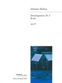 Book Cover for String Quartet No. 3 in Bb Major Op. 67 by Johannes Brahms