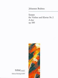 Book Cover for Sonata No. 2 in A Major Op. 100 by Johannes Brahms