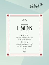 Book Cover for Piano Trio No. 1 in B Major Op. 8 by Johannes Brahms