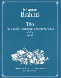 Book Cover for Piano Trio No. 2 in C Major Op. 87 by Johannes Brahms