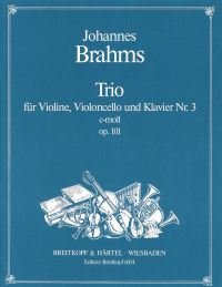 Book Cover for Piano Trio No. 3 in C Minor Op. 101 by Johannes Brahms