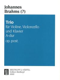Book Cover for Piano Trio in A Major Op. Posth by Johannes Brahms
