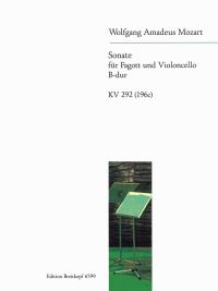 Book Cover for Sonata in Bb Major K. 292 (196C) by Wolfgang Amadeus Mozart