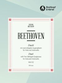 Book Cover for Duet With 2 Obbligato Eyeglasses WoO 32 by Ludwig van Beethoven