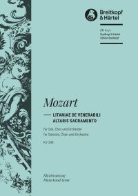 Book Cover for Litaniae De Venerabili Altaris Sacramento K. 243 by Wolfgang Amadeus Mozart