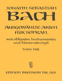 Book Cover for Selected Arias for Soprano by Johann Sebastian Bach