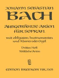 Book Cover for Selected Arias for Soprano by Johann Sebastian Bach