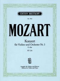 Book Cover for Violin Concerto [No. 3] in G Major K. 216 by Wolfgang Amadeus Mozart
