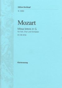 Book Cover for Missa Brevis in G K. 49 (47D) by Wolfgang Amadeus Mozart