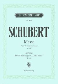 Book Cover for Mass in F Major D 105 by Franz Schubert