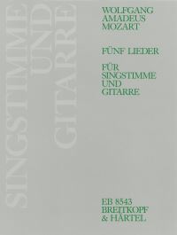 Book Cover for 5 Songs KV 523, 519, 596, 391, 476 by Wolfgang Amadeus Mozart
