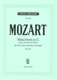 Book Cover for Missa Brevis in C K. 258 by Wolfgang Amadeus Mozart