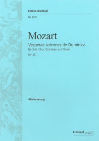 Book Cover for Vesperae Solennes De Dominica K. 321 by Wolfgang Amadeus Mozart
