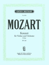 Book Cover for Violin Concerto [No. 4] in D Major K. 218 by Wolfgang Amadeus Mozart