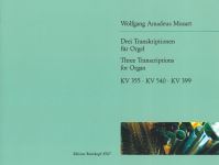 Book Cover for 3 Transcriptions for Organ by Wolfgang Amadeus Mozart