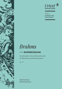 Book Cover for Begräbnisgesang Op. 13 by Johannes Brahms