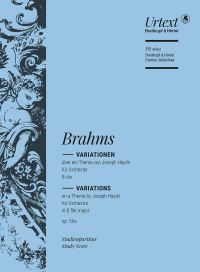 Book Cover for Variations on a Theme by Joseph Haydn in Bb Major Op. 56A by Johannes Brahms