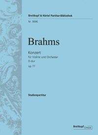 Book Cover for Violin Concerto in D Major Op. 77 by Johannes Brahms