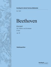 Book Cover for Violin Concerto in D Major Op. 61 by Ludwig van Beethoven